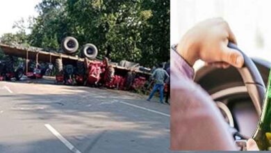 छत्तीसगढ़-जगदलपुर में नशे में धुत ड्राइवर ने ट्रेलर को पलटाया, चालक और महिला घायल