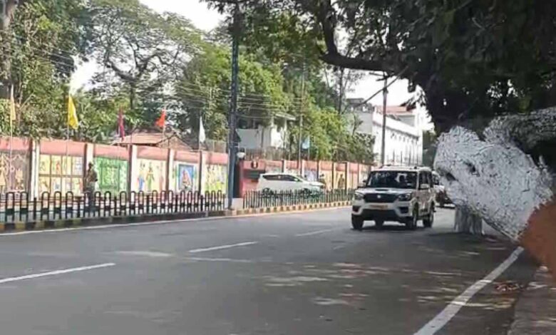 राष्ट्रपति के आगमन पर शहर के चप्पे-चप्पे पर पुलिस के जवान तैनात, अधिकारी कर रहे मौका मुआयना