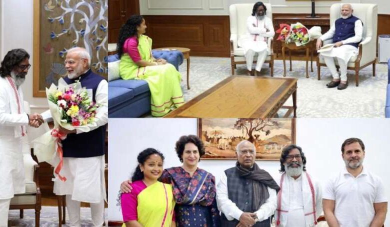 पीएम मोदी और अमित शाह से मिले हेमंत-कल्पना