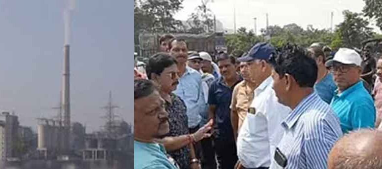 छत्तीसगढ़-कोरबा में एसईसीएल के बढ़ते प्रदूषण का विरोध, श्रमिक चौक में रोकथाम के लिए HMS ने दिया धरना