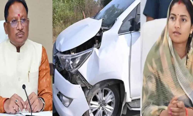छत्तीसगढ़-अंबिकापुर में मंत्री लक्ष्मी के काफिले के वाहन आपस में टकराए, सुरक्षित हैं मंत्री छत्तीसगढ़-अंबिकापुर में मंत्री लक्ष्मी के काफिले के वाहन आपस में टकराए, सुरक्षित हैं मंत्री