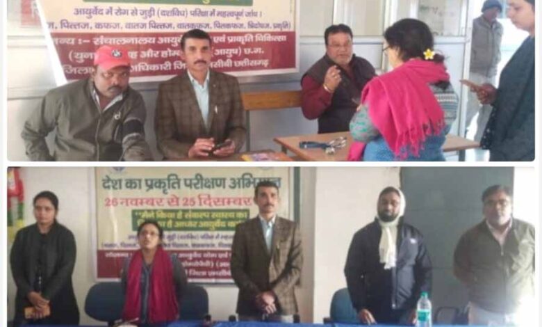 आयुष विभाग ने 7000 से अधिक लोगों का प्रकृति परीक्षण किया आयुष विभाग ने 7000 से अधिक लोगों का प्रकृति परीक्षण किया