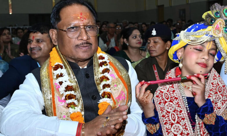 मुख्यमंत्री श्रीमद्भागवत कथा में हुए शामिल