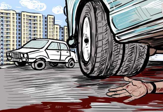 रेल्वे ओवरब्रिज पर थार कार ने 8 लोगों को रौंदा, एक की मौत रेल्वे ओवरब्रिज पर थार कार ने 8 लोगों को रौंदा, एक की मौत