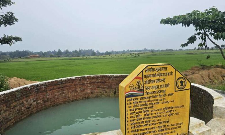 कभी बारिश के पानी पर ही थे निर्भर, मनरेगा के तहत कूप निर्माण से मिली सिंचाई की सुविधा, किसान शेषराम के खेतों में अब बारहों महीने रहती है हरियाली कभी बारिश के पानी पर ही थे निर्भर, मनरेगा के तहत कूप निर्माण से मिली सिंचाई की सुविधा, किसान शेषराम के खेतों में अब बारहों महीने रहती है हरियाली