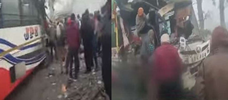 झारखंड के पलामू जिले में बस और ट्रक की टक्कर, एक की मौत, 15 घायल झारखंड के पलामू जिले में बस और ट्रक की टक्कर, एक की मौत, 15 घायल