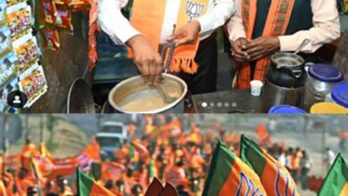 भाजपा महापौर प्रत्याशी के ठेले में मंत्री ने बनाई चाय