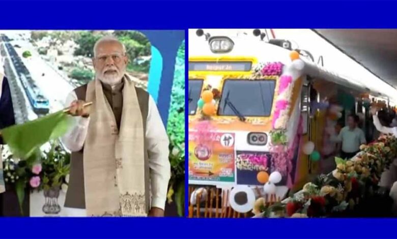 अभनपुर-रायपुर रेल सेवा का हरी झंडी दिखाकर पीएम मोदी ने किया शुभारंभ अभनपुर-रायपुर रेल सेवा का हरी झंडी दिखाकर पीएम मोदी ने किया शुभारंभ