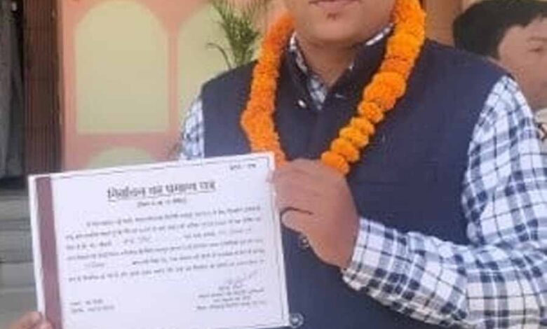नगर पंचायत नई लेदरी में निर्दलीय प्रत्याशी बना उपाध्यक्ष