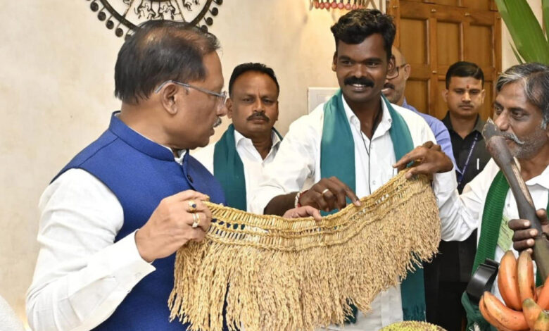 मुख्यमंत्री विष्णु देव साय से तमिलनाडु के किसानों ने की सौजन्य मुलाकात