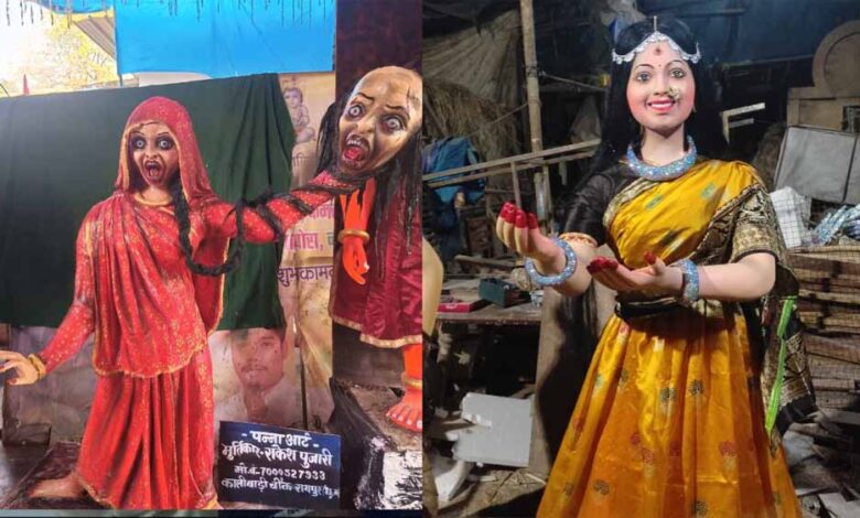 रायपुर में होली त्योहार की धूम, ‘स्त्री 2’ थीम पर बनी होलिका रायपुर में होली त्योहार की धूम, ‘स्त्री 2’ थीम पर बनी होलिका
