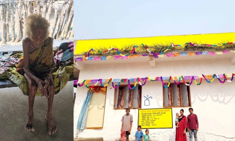नियद नेल्लानार ग्राम पंचायत धरमाराम में पूरे गांव में पहला पक्का आवास बना नियद नेल्लानार ग्राम पंचायत धरमाराम में पूरे गांव में पहला पक्का आवास बना