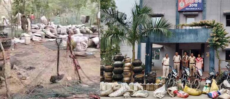 पुलिस ने नाला किनारे चल रहे अवैध कारखाने में दी दबिश, 860 लीटर महुआ शराब जब्त पुलिस ने नाला किनारे चल रहे अवैध कारखाने में दी दबिश, 860 लीटर महुआ शराब जब्त