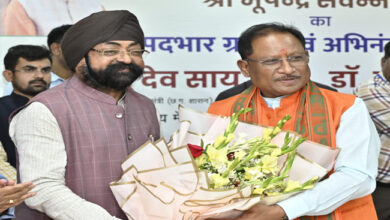 मुख्यमंत्री श्री विष्णु देव साय क्रेडा के नवनियुक्त अध्यक्ष श्री भूपेंद्र सवन्नी के पदभार ग्रहण समारोह में हुए शामिल