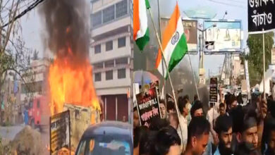 पश्चिम बंगाल: मुर्शिदाबाद में वक्फ कानून के खिलाफ हिंसक प्रदर्शन, उपद्रवियों ने पुलिस वाहनों में लगाई आग