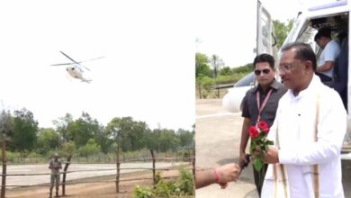 मुख्यमंत्री साय का हेलीकॉप्टर उतरा सीतगांव में, लोगों को दी सौगात