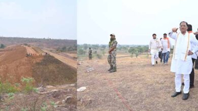मुख्यमंत्री साय ने निर्माणाधीन सिद्धबाबा जलाशय का किया  निरीक्षण