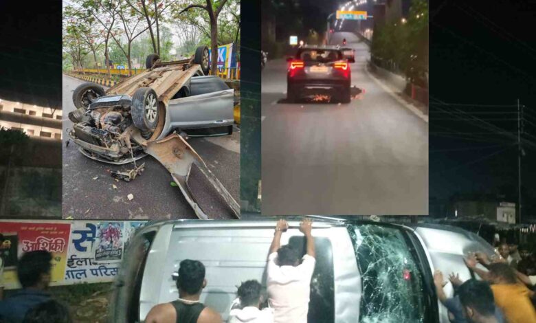 CG Accident- राजधानी में तेज रफ्तार का कहर: बाइक सवार को कार ने कई किलोमीटर तक घसीटा, गुस्साई भीड़ ने चालक को पीटा; VIP रोड पर पलटी कार, ड्राइवर गंभीर रूप से घायल…. CG Accident- राजधानी में तेज रफ्तार का कहर: बाइक सवार को कार ने कई किलोमीटर तक घसीटा, गुस्साई भीड़ ने चालक को पीटा; VIP रोड पर पलटी कार, ड्राइवर गंभीर रूप से घायल….