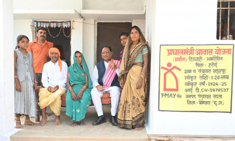 CG News- पीएम आवास योजना की हितग्राही अमरौतीन साहू के अतिथि बने मुख्यमंत्री साय: छत्तीसगढ़िया अंदाज में परिवारजनों ने अपने मुखिया का किया आत्मीय स्वागत… CG News- पीएम आवास योजना की हितग्राही अमरौतीन साहू के अतिथि बने मुख्यमंत्री साय: छत्तीसगढ़िया अंदाज में परिवारजनों ने अपने मुखिया का किया आत्मीय स्वागत…