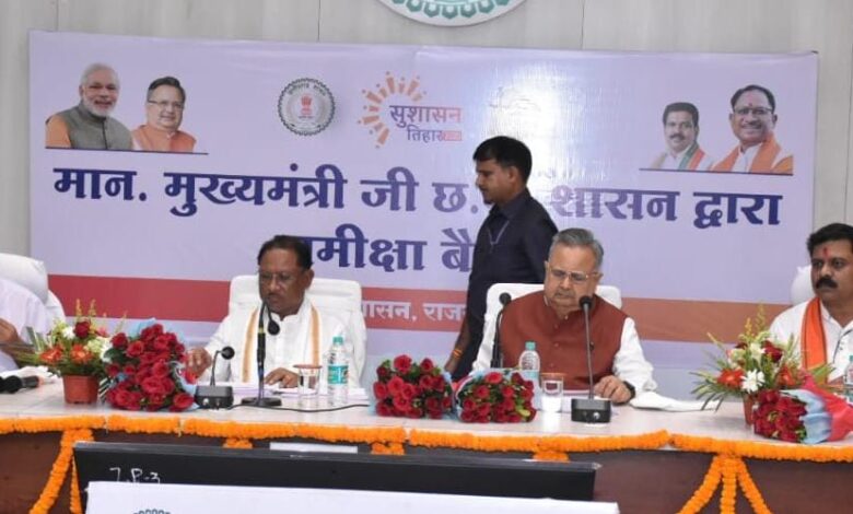 CG NEWS- मुख्यमंत्री विष्णु देव साय ने दिया स्पष्ट संदेश: कमिश्नर और कलेक्टर करें नियमित प्रवास; राजस्व न्यायालय का समयबद्ध और नियमित संचालन करें सुनिश्चित… CG NEWS- मुख्यमंत्री विष्णु देव साय ने दिया स्पष्ट संदेश: कमिश्नर और कलेक्टर करें नियमित प्रवास; राजस्व न्यायालय का समयबद्ध और नियमित संचालन करें सुनिश्चित…