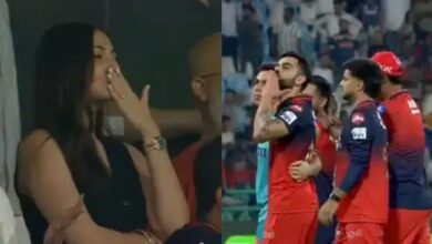 IPL: रिकॉर्ड चेज के बाद कोहली—अनुष्का का फ्लाइंग किस चर्चा में