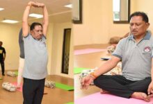 मुख्यमंत्री विष्णु देव साय ने चिंतन शिविर 2.0 के दूसरे दिन योग से की दिन की शुरुआत