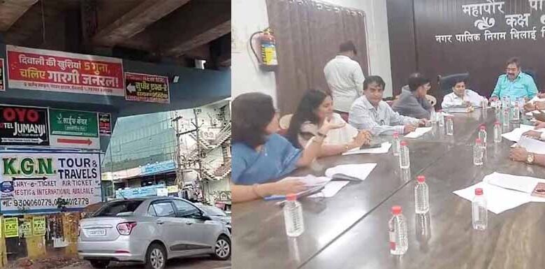 भिलाई नगर निगम में भी अब हटेंगे वैध होर्डिंग्स और फ्लैक्स