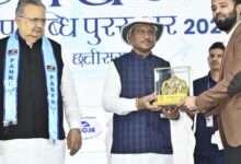 मुख्यमंत्री विष्णु देव साय पंख खेल उपलब्धि पुरस्कार 2025 कार्यक्रम में हुए शामिल