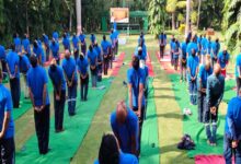 जिंदल स्टील  रायपुर में अंतर्राष्ट्रीय योग दिवस धूमधाम से मनाया गया