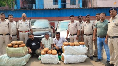 CG Crime News- नशे के खिलाफ बड़ी कार्रवाई: 105 किलो गांजा के साथ 3 अंतरराज्यीय तस्कर गिरफ्तार, यूपी ले जा रहे थे माल…