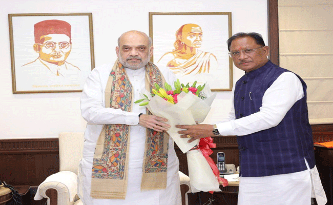 छत्तीसगढ़ के मुख्यमंत्री विष्णुदेव साय ने केंद्रीय गृहमंत्री से की मुलाकात