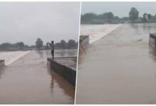 बलौदाबाजार-भाटापारा में भारी बारिश से महानदी का जलस्तर बढ़ा,  अमेठी एनीकट पुल पर आवाजाही ठप