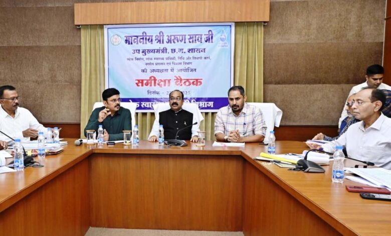 रायपुर : 90 प्रतिशत पूर्णता वाली योजनाओं के काम तत्परता से पूर्ण कर जल्द जलापूर्ति शुरू करें – अरुण साव