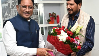 CG NEWS: मुख्यमंत्री विष्णु देव साय से केंद्रीय मंत्री रामदास अठावले की भेंट, सामाजिक न्याय योजनाओं पर हुई चर्चा…