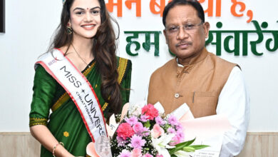 मुख्यमंत्री विष्णु देव साय से मिस यूनिवर्स छत्तीसगढ़ डॉ. अंजली पवार की भेंट, पर्यटन विकास में योगदान का दिया संदेश….