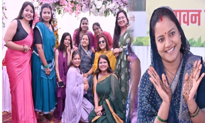 CG News:: सावन उत्सव में छत्तीसगढ़ की मंत्री लक्ष्मी राजवाड़े ने साड़ी-हरी चूड़ियों में जमकर लगाए ठुमके, गूंजे सावन के गीत….