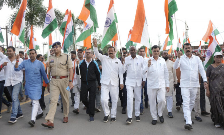 हर घर तिरंगा अभियान के तहत कोरबा नगर में तिरंगा यात्रा का हुआ आयोजन….