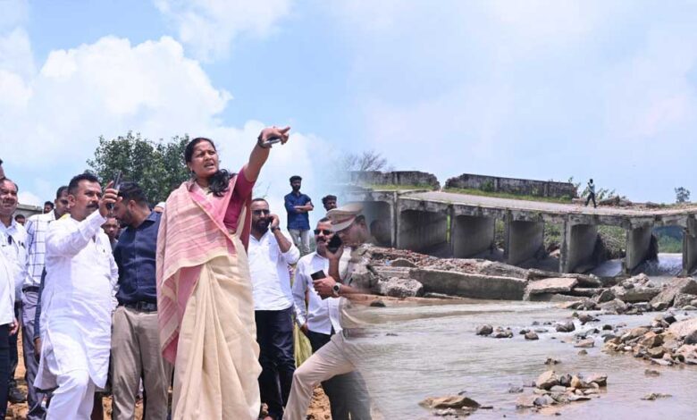 रायपुर : मंत्री श्रीमती लक्ष्मी राजवाड़े ने गोबरी नाला पर अस्थायी रपटा निर्माण कार्य का किया निरीक्षण रायपुर : मंत्री श्रीमती लक्ष्मी राजवाड़े ने गोबरी नाला पर अस्थायी रपटा निर्माण कार्य का किया निरीक्षण