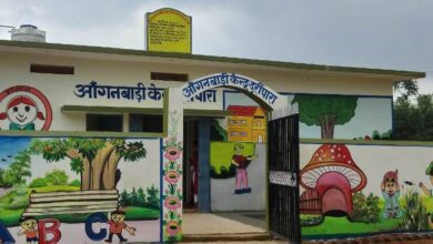 महानगरों के प्ले स्कूल की तरह सुंदर आंगनबाड़ी पहाड़ी कोरवा बस्तियों में….