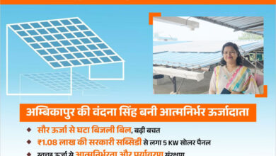 वंदना सिंह बनीं ऊर्जा के मामले में आत्मनिर्भर: सौर ऊर्जा से घटा बिजली बिल, बढ़ी बचत और पर्यावरण संरक्षण की दिशा में बढ़ाया कदम…. वंदना सिंह बनीं ऊर्जा के मामले में आत्मनिर्भर: सौर ऊर्जा से घटा बिजली बिल, बढ़ी बचत और पर्यावरण संरक्षण की दिशा में बढ़ाया कदम….