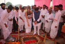 उप मुख्यमंत्री ने आचार्य आश्रम नयागांव में किया छात्रावास भवन का शिलान्यास
