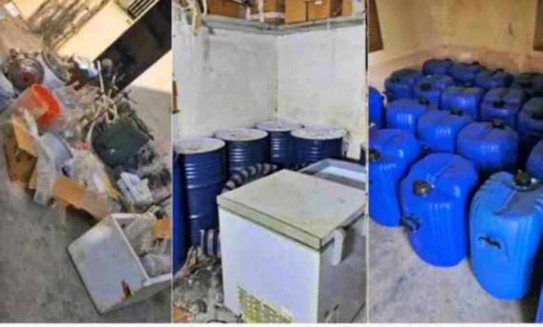 सिरोही में करोड़ों की ड्रग लैब का भंडाफोड़, एमडी बनाने का सामान बरामद