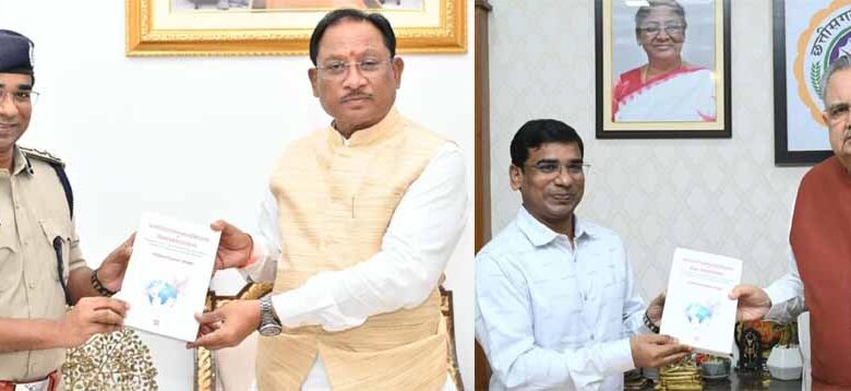 IPS डॉ. संतोष की पुस्तक का विमोचन: संयुक्त राष्ट्र के शांति प्रयासों पर आधारित रचना सीएम साय व डॉ. रमन सिंह को भेंट