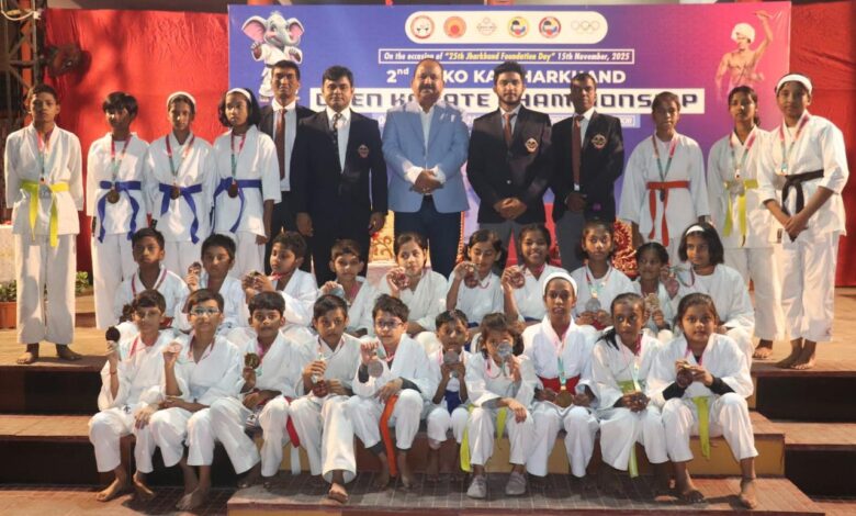 राज्य ओपन कराटे चैंपियनशिप मेजबान टीम रांची ने जीते 8 स्वर्ण पदक