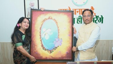 मुख्यमंत्री से इंदिरा कला संगीत विश्वविद्यालय की कुलपति डॉ. लवली शर्मा ने की सौजन्य मुलाकात….