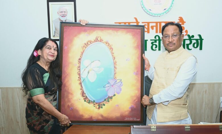 मुख्यमंत्री से इंदिरा कला संगीत विश्वविद्यालय की कुलपति डॉ. लवली शर्मा ने की सौजन्य मुलाकात…. मुख्यमंत्री से इंदिरा कला संगीत विश्वविद्यालय की कुलपति डॉ. लवली शर्मा ने की सौजन्य मुलाकात….