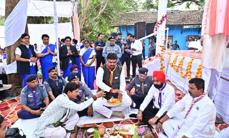 स्कूल शिक्षा मंत्री गजेंद्र यादव ने किया भारत स्काउट्स एवं गाइड्स के राज्य मुख्यालय भवन का भूमि पूजन..