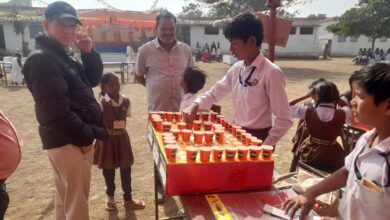 अर्जुनी सरस्वती शिशु मंदिर में भव्य गणित मेला का आयोजन