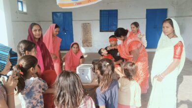 अर्जुनी में 336 बच्चों को पिलाई पोलिया की खुराक।