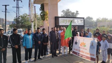 विकसित राजस्थान के निर्माण में युवाओं की अहम भूमिका-मुख्य सचेतक,विधानसभा जालोर में रन फॉर विकसित राजस्थान कार्यक्रम में दौड़े युवा